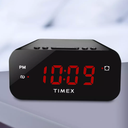 Timex Alarm Clock with Large Display, Digital Alarm Clock for Bedroom Includes 120V Universal Power Adapter (T121B - Black)