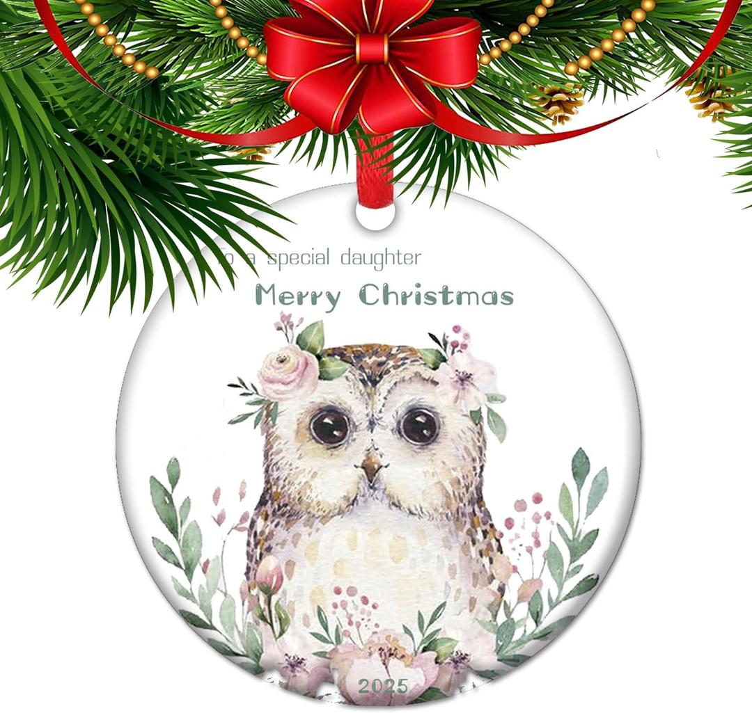 to a Special Daughter Christmas Ornament 2025, Holiday Ceramic Keepsake Xmas Decoration (C11)