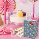 MUZRUYOU Pirate Party Favor Bags with Handles and Ship Tags, 16 Pirate Themed Favor Bags, 4 Cute Styles, Perfect for Birthday Parties, Baby Showers