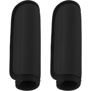 2 Pack Luggage Handle Wraps for Suitcase, Bright Color Comfort Soft Handle Covers Suitcase Luggage Handle Wrap Luggage Tag Wraps Travel Accessories (Black)
