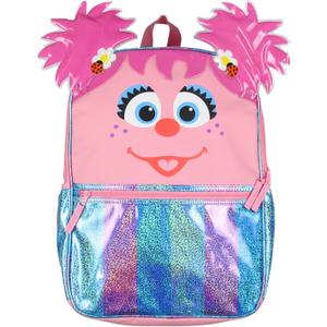 Sesame Street Abby Cadabby Girls Kids School Backpack 17" Cute Book Bag with Padded Adjustable Straps