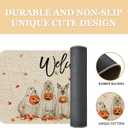 Roszwtit Fall Door Mat 30 X 17 Inch Fall Halloween Dog Welcome Doormat Indoor Outdoor Entrance Floor Mat Non Slip Autumn Halloween Decor Rubber Mats