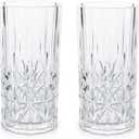 BELLAFORTE Shatterproof Tritan Plastic Tall Tumbler, Set of 2, 18oz - Myrtle Beach Drinking Glasses - Unbreakable Drinking Glasses for Parties - BPA Free - Clear