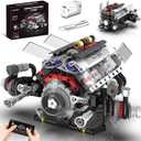 V8 Engine Kits That Works Building Sets,Car Engine Model Kit with Motor and Lights,Visible Piston Movement Mechanical STEM Toy for Car Enthusiasts Adults,Kids(664PCS)