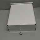 Architectural Mailboxes Designer Galvanized Steel, Locking Wall Mount Mailbox, White with Satin Nickel