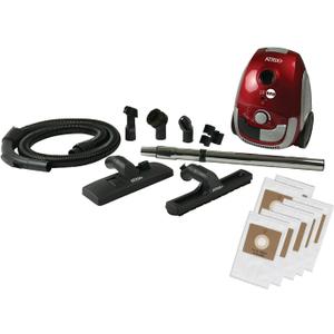 Atrix Red Lil Portable Canister Vacuum Cleaner Premium Bundle with Extra Filters, Lightweight, 3-Stage HEPA Filtration, 2-Quart Bag, Variable Speed 1200W Motor, 16.5 Auto-Retract Cord & Tools