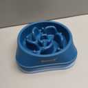 MateeyLife Slow Feeder Dog Bowls 2PCS, Anti-Choking Puzzle Dog Food Bowls, Anti-Slip Interactive Feeding Slow Down Eating, Bloat Stop Maze Dishes for Medium Breeds (A-LightBlue&DarkBlue)