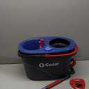 O-Cedar EasyWring Microfiber Spin Mop, Bucket Floor Cleaning System, Red, Gray, Standard