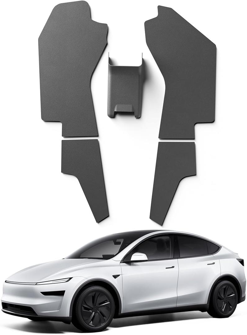 PUOENI 2025 2026 Model Y Juniper Center Console Side Anti-Kick Mats 5PCS TPE Scratch Resistant Protector of Center Console Sides for Model Y Refresh Juniper (Premium/Performance)-NO for (Standard)