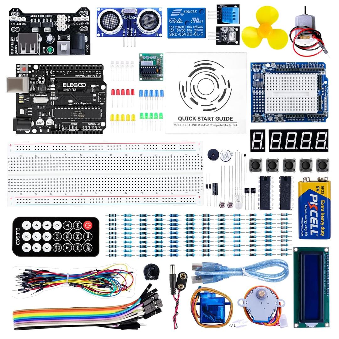 ELEGOO UNO Project Super Starter Kit with Tutorial and UNO R3 Board Compatible with Arduino IDE