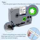 5Pack Replacement for Brother P-Touch Label Tape TZe-231 TZe231 12mm 0.47 Laminated White TZe TZ Label Refills Compatible with Brother Label Maker PT-D210 PT-D220 PT-H110 PT-D600 PT-D400, 8m 26.2ft (Black on White)