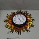 Outdoor Thermometer Waterproof with Humidity, 13.5 Inch Wall Large Number Easy to Read Outdoor Thermometer, Decorative Outside Thermometer, for Patio, Garden (Sun)