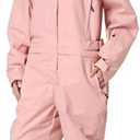 YEEFINE Women's Ski Suit One Piece Snowsuits Jumpsuits Winter Waterproof Snowboard Suits (Medium, Pink)