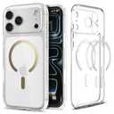 Spigen for iPhone 17 Pro Max Case, Ultra Hybrid MagFit [TPU Covered Camera Control] [Anti-Yellowing] [Compatible with Magsafe] - Clear Gold