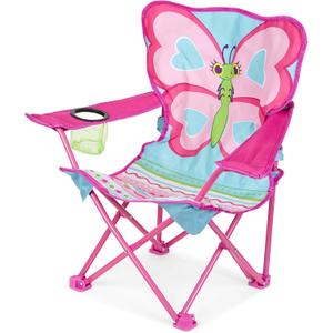 Melissa & Doug Cutie Pie Butterfly Camp Chair (Frustration-Free Packaging), 15 inches x 24.5 inches x 25.5 inches