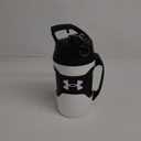 Under Armour Half Gallon Water Bottle Insulated, 64oz Insulated Water Bottle with Handle, Sports Water Jug, Fence Hook, Leak Resistant, for Baseball, Football & More (White/Black)