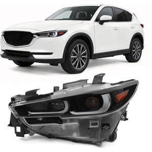 Left Headlight Assembly Compatible with CX5 CX-5 2022 2023 2024 W/Bulb w/o AFS Headlamp Driver Side Front Light 5078673000 KPF151040