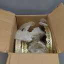 3 Pcs Gold Cake Stand, Metal Cupake Stand with Crystal Bling Pendants, Round Cupcake Holders for Dessert Table, Dessert Serving Trays for Wedding, Party, 7.9", 9.8", 11.8"