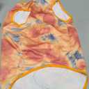 Dog Tie dye Sleeveless T Shirt Blue Orange Printed Dogs Vest Shirt Pajamas Breathable Stretchy Summer Clothes for Extra Large Dog Boys Girls（3X-Large, Blue Orange）