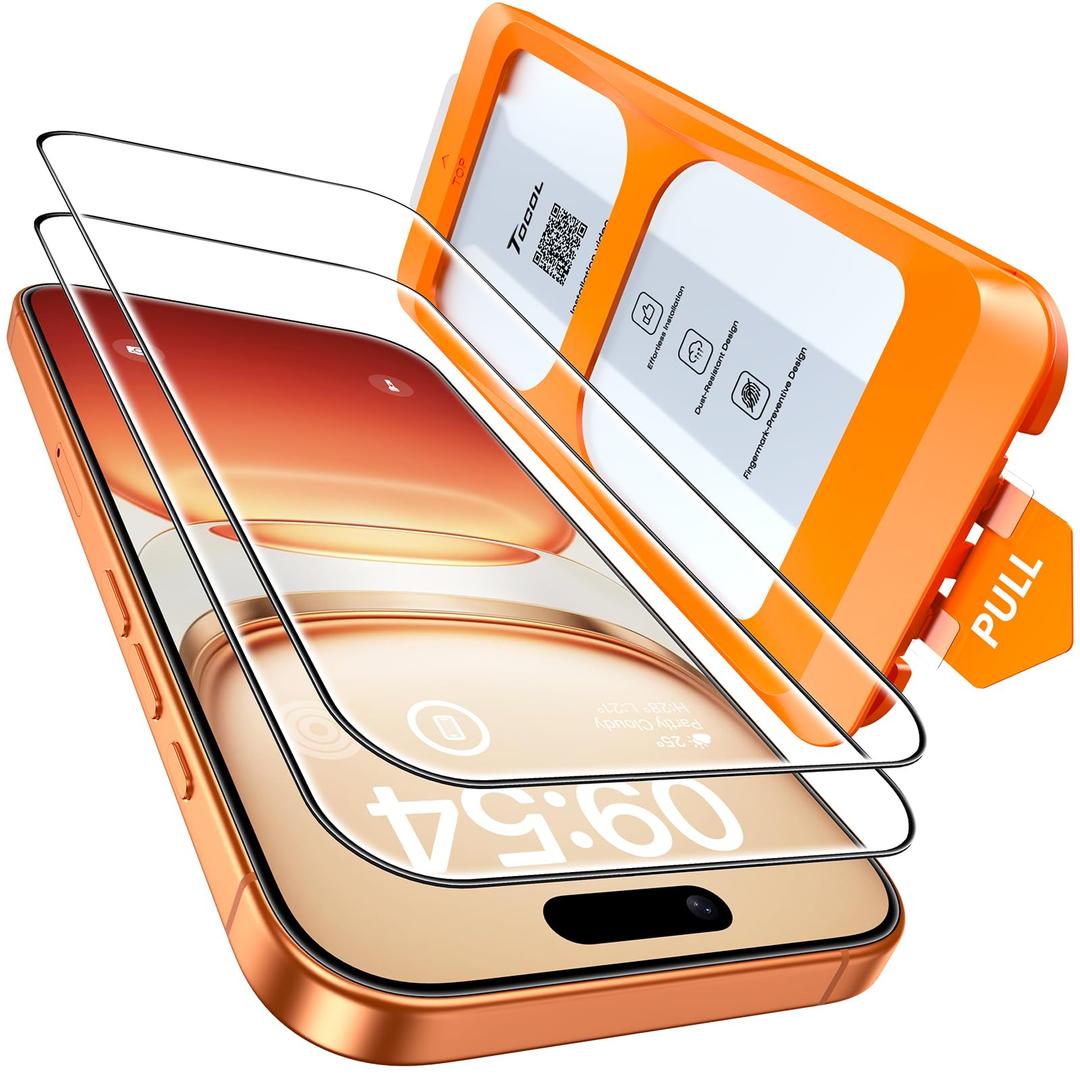 TOCOL for iPhone 17 Pro Screen Protector, Clear Pack of 3