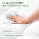 Niagara Sleep Solution Ultra Soft Queen Size Mattress Topper - Viscose Made from Bamboo Pillow Top Mattress Pad for Back Pain Relief - Naturally Cooling for Hot Sleepers, White