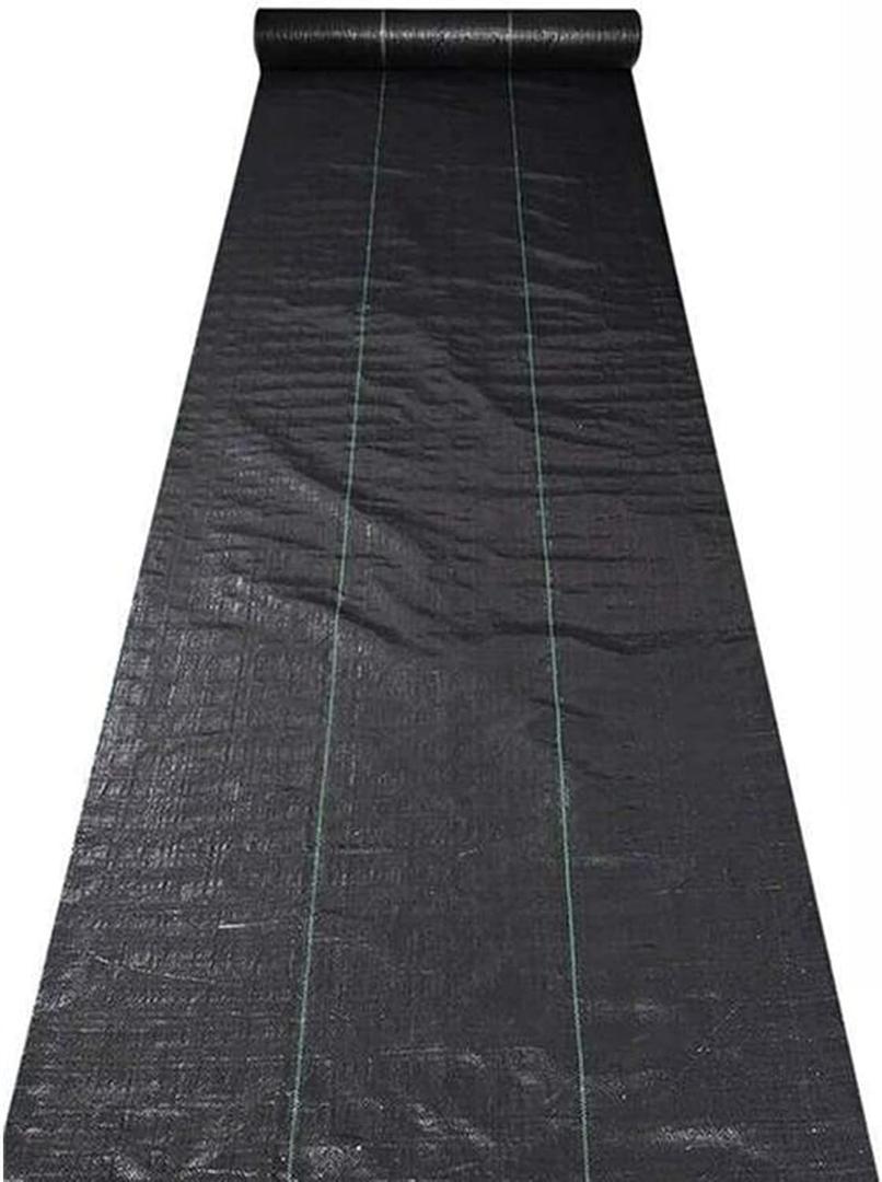 Weed Barrier Landscape Fabric Heavy Duty,Garden Ground Cover,3.2oz Polyethylene Woven Geotextile,Weeds Control for Flower Bed,Mulch,Pavers,Edging,Garden Stakes