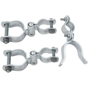VIVIDA 1-3/8" x 2-3/8" Chain Link Gate Hinge Latch Kit, Include Female & Male Gate Hinges, 1-3/8" x 2-3/8" Fence Fork Latch, Chain Link Fence Hardware, Galvanized Steel