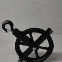 QWORK Scaffolding Wheels, 12" Aluminum Lifting Pulley, 1000 Lbs Ladder Hook Pulley Scaffold Hoist Pulley for Lifting with Rope