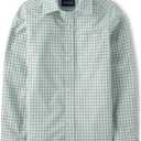 The Children's Place Boys Long Sleeve Button Down Shirts (Mint Taffy), Size XS