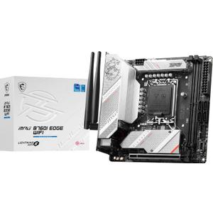 MSI MPG B760I Edge WiFi Gaming Motherboard (Supports 12th/13th/14th Gen Intel Processors, LGA 1700, DDR5, PCIe 5.0, M.2, 2.5Gbps LAN, USB 3.2 Gen2, HDMI/DP, Wi-Fi 6E, Bluetooth 5.3, Mini-ITX)