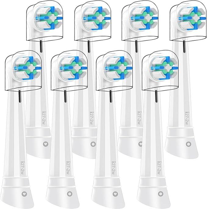 Replacement Heads Compatible with Oral B iO Toothbrush, for Oral B iO 2/3/4/5/6/7/8/9/10 Series Electric Toothbrushes, Medium Softness for Protect Teeth and Gums, 6 pack white