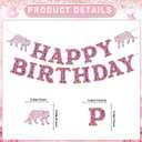 Pink Cheetah Birthday Decorations Pink Leopard Party Decorations Cheetah Print Birthday Decorations with Banner Leopard Hanging Swirls
