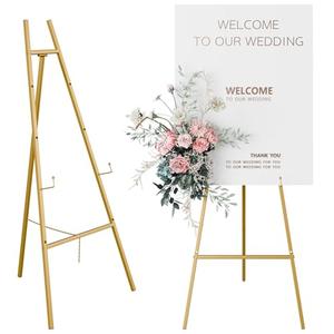 Gold Easel Stand for Sign, Heavy Duty Easel, 4-Tier AdjustableArt Easel for Painting, Wedding Sign1pc