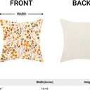 BETGINY Burnt Orange Fall Pillow Covers 16x16 Inch 2 Pcs, Colorful Leaves Decorative Throw Pillows, Plant Flower Floral Autumn Seasonal Outdoor Decor Pillowcase Linen Cushion Cover for Couch Sofa