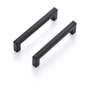 Ravinte 40 Pack 5 Inch Kitchen Square Cabinet Handles Matte Black Drawer Pulls for Cupboard Hardware
