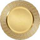 13" Chargers for Dinner Plates, Set of 6 Chargers for Dinner Plates, Plates for Party Table Decor (Gold)