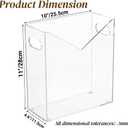Noamus Acrylic Magazine Holder, Newspaper Stand Organizer with Handles, Anti-Slip Clear File Rack, Modern Book Basket Box, Mail Storage Bin Space Saver for Home Office Bathroom Bedroom Living Room