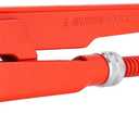 MAXPOWER 22-inch Swedish Pipe Wrench, 3.15-inch Jaw Capacity, 90 Angled Jaws for Tight Spaces, Large Pipe Wrench for Plumbing Fittings and Locknuts