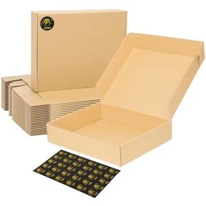 DEZIBOX Shipping Boxes Medium 10x8x2 Inches, 45 Pack Brown Corrugated Cardboard Mailer Boxes for Packaging Small Business Mailing Gift