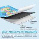 COMIX Magnetic Dry Erase Board, Educational Jigsaw Puzzle Board for Kids, 26" x 17" Adhesive 42 State USA Map Puzzle for Kids at Home Student Classroom