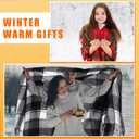 2 Pcs USB Heated Shawl Heating Scarf Heated Blanket Portable Electric Heating Wrap Shawl Home Office Camping(Buffalo)