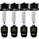 HzdaDeve 4 Pack 0.2MM 0.4MM Hotend for Bambu P2S/X2D/H2S/H2D/A1/A1 Mini Combo Nozzle Print Head Hot End Kit Extruder Silicone Cover Removable Hardened Steel Nozzle Heater Sink for Bambu Lab 3D Printer