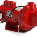 Red Lion RJS-100-PREM 1 HP, 23 GPM, 115/230 Volt, Premium Cast Iron Shallow Well Jet Pump, Red, 602208