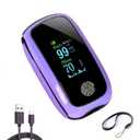 Rechargeable Finger Pulse Oximeter with Respiration Rate, Accurate Blood Oxygen Saturation SpO PR PI Monitor, Portable Fingertip O2 Meter with TFT Display, USB-C Rechargeable Oxygen Monitor