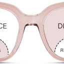 Bifocal Reading Glasses for Women Men Oversized Blue Light Blocking Clear Top Computer Readers