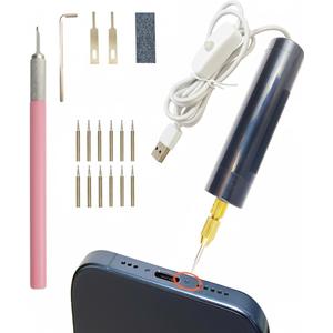 Damaged Screw Removal for iPhone, iPhone Repair Tool, Broken Screw Extractor Kit for Cell Phone,Targetting Small Screw Damaged can not Screw Out by Screwdriver, USB 5V2A Adapter Required