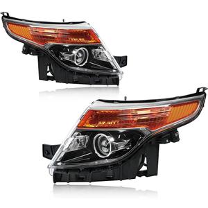 AutoZest Black Pair Headlights Compatible With 2011-2015 Ford Explorer