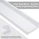 MBYD White Floating Shelves 36 Inches Long, Picture Ledge Wall Shelf for Frames Photo Albums, Wall Mounted Photo Shelves with Ledge Set of 3 Same Dimension for Bedroom Bathroom Living Room Kitchen
