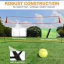 12FT/18FT Portable Volleyball Training Net for Hitting or Serving Drills, Outdoor & Indoor Freestanding Practice Net With Height Adjustable, Carry Bag