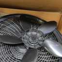 Lasko Oscillating Cyclone Pedestal Fan, Adjustable Height, Timer, Remote Control, 3 Speeds, for Bedroom, Living Room, Home Office, 18", Black, 1843
